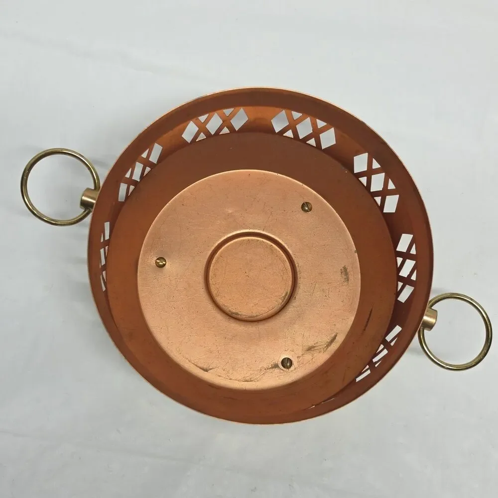 Vintage Copper Brass Teapot Warmer Boho Retro Tea Coffee Kitchen Decor Holland